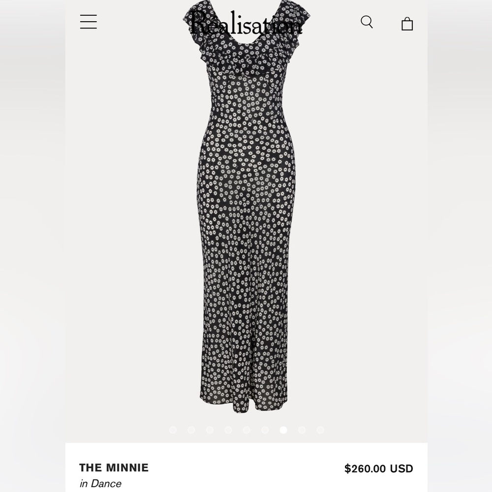 Realisation Par Black and White Floral Dress